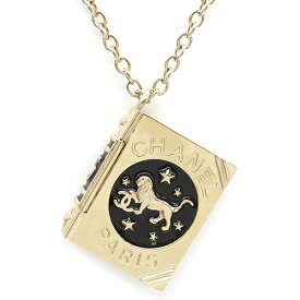 【5%OFFセール &最大3万円割引クーポン数量限定】 シャネル CHANEL ネックレス GP ゴールド×ブラック ブックモチーフ B22C 【箱】【中古】