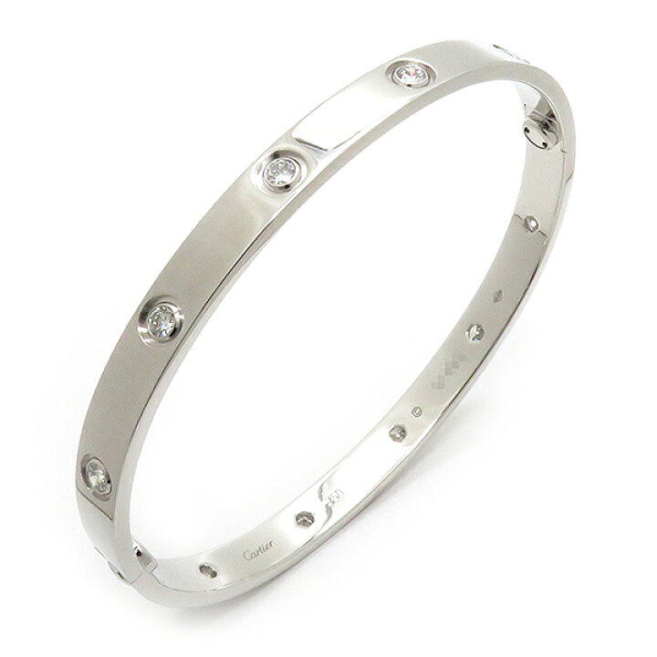 楽天市場】カルティエ Cartier ブレスレット LOVE ラブブレス K18WG  