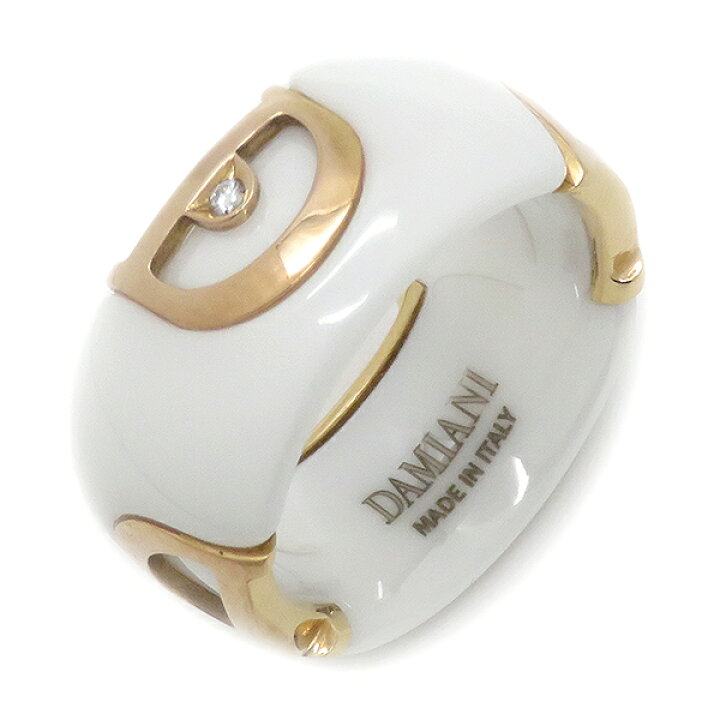 楽天市場】ダミアーニ DAMIANI リング 指輪 ホワイトセラミック K18PG 