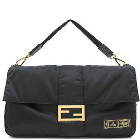 【最大3万円割引クーポン 数量限定 5/9 20時から】 フェンディ FENDI 2WAYバッグ バケット ナイロン ブラック×オレンジ ゴールド金具 7VA474 【保存袋】【中古】