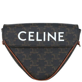 セリーヌ CELINE ショルダーバッグ トリオンフキャンバス CELINEプリント トライアングルバッグ カーフ トリオンフキャンバス タン ポシェット 195902BZK【中古】