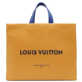 ルイヴィトン LOUIS VUITTON 2WAYバッグ ショッパー バッグ MM レザー サフラン シルバー金具 ポップアップストア限定 M24457 RFID 【保存袋】【中古】