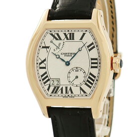 カルティエ Cartier CPCP トーチュXL パワーリザーブ8デイズ W1545851 K18PG無垢 ローマン ビッグデイト トノウ メンズ 腕時計手巻き シルバー 【中古】