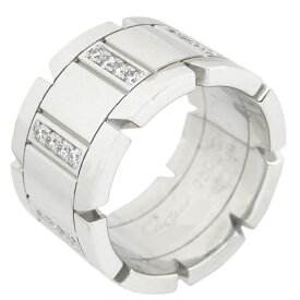 カルティエ Cartier リング 指輪 タンクフランセーズ ラージ K18WG ダイヤモンド ホワイトゴールド #49(JP9) 750 【中古】