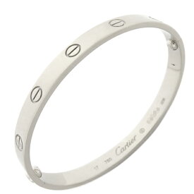 カルティエ Cartier ブレスレット LOVE ラブブレス K18WG ホワイトゴールド #17 750WG 18K 18金 バングル B6067617【中古】