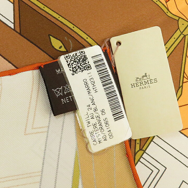 楽天市場】エルメス HERMES スカーフ カレ90 CARRE シルク オレンジ  