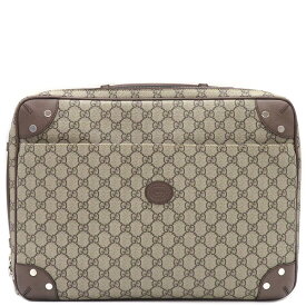 グッチ GUCCI 2WAYバッグ GGスプリーム ブリーフケース GGスプリームキャンバス レザー ベージュ シルバー金具 茶 バックパック リュック 658543 【保存袋】【中古】