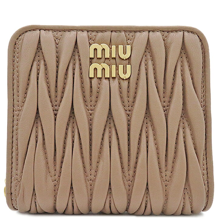 楽天市場】ミュウミュウ MIU MIU 二つ折り財布 マテラッセ コンパクト 
