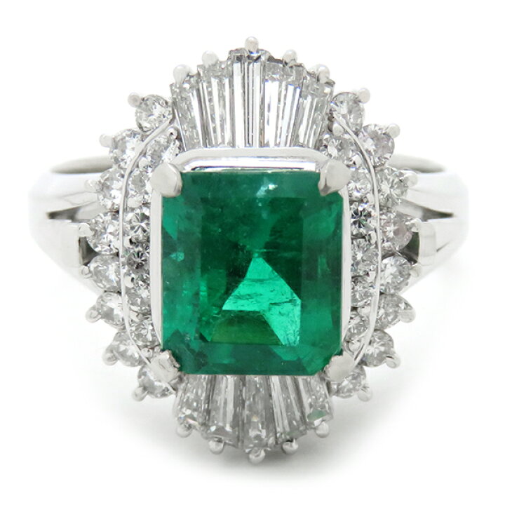 楽天市場】リング 指輪 エメラルド ダイヤリング Pt900 エメラルド  