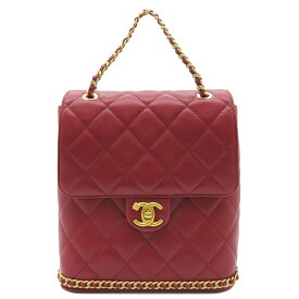 シャネル CHANEL リュック・デイパック マトラッセ チェーン バックパック キャビアスキン レッド ゴールド金具 新品 未使用 赤 AS4490 ランダムシリアル 【箱】【中古】
