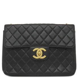 シャネル CHANEL ショルダーバッグ マトラッセ 30 レザー ブラック ゴールド金具 黒 【中古】