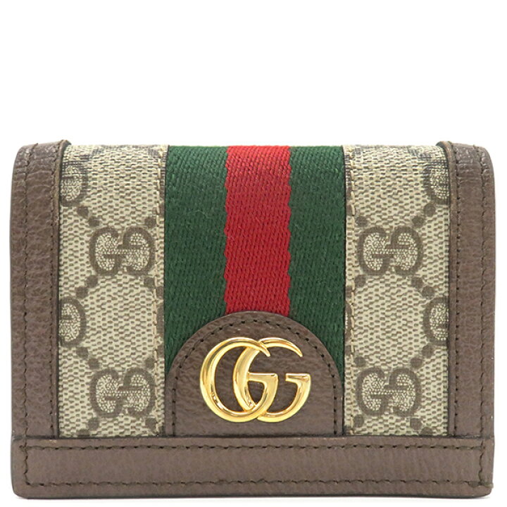 楽天市場】グッチ GUCCI 二つ折り財布 オフィディア GG ミニウォレット 