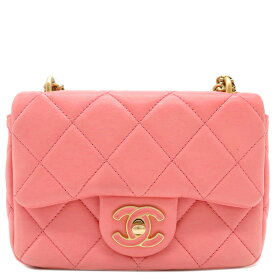 シャネル CHANEL ショルダーバッグ マトラッセ チェーンショルダー ラムスキン ピンク ヴィンテージ金具 リカラーあり ココマーク PINK 斜め掛け AS3114 ランダムシリアル【中古】