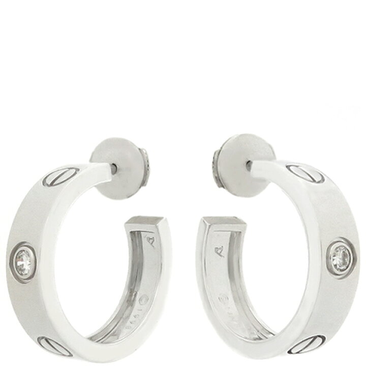 楽天市場】カルティエ Cartier ピアス ラブ LOVE フープピアス K18WG  