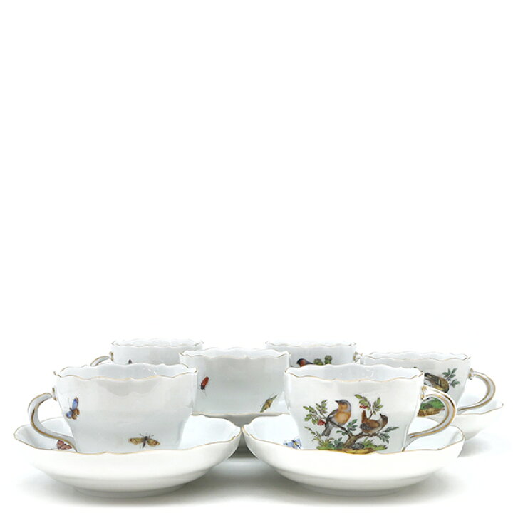 楽天市場】マイセン MEISSEN 食器 鳥と虫 カップ＆ソーサー 6客セット 