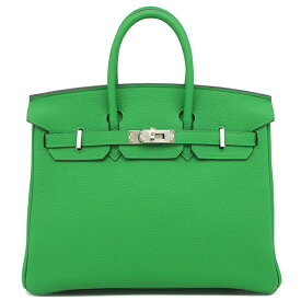 エルメス HERMES ハンドバッグ バーキン25 トゴ バンブー シルバー金具 新品 未使用 緑 W刻印（2024年製） 【箱】【中古】