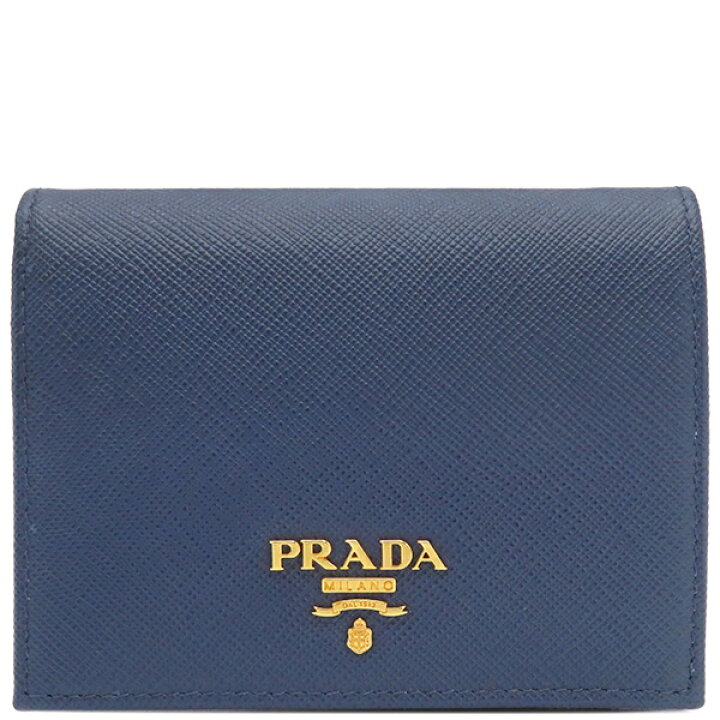 楽天市場】プラダ PRADA 二つ折り財布 メタルロゴ コンパクト  