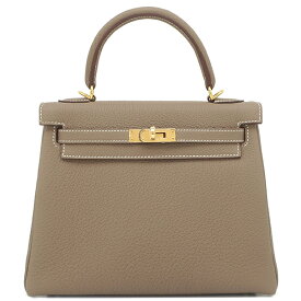 エルメス HERMES 2WAYバッグ ケリー25 内縫い トゴ エトゥープ ゴールド金具 新品 未使用 グレージュ ショルダー W刻印（2024年製） 【箱】【中古】