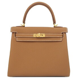 エルメス HERMES 2WAYバッグ ケリー25 内縫い トゴ ゴールド ゴールド金具 新品 未使用 茶 ショルダー 新刻印 K刻印（2025年製） 【箱】【中古】