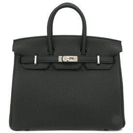 エルメス HERMES ハンドバッグ バーキン25 トゴ ブラック シルバー金具 新品 未使用 黒 新刻印 K刻印（2025年製） 【箱】【中古】