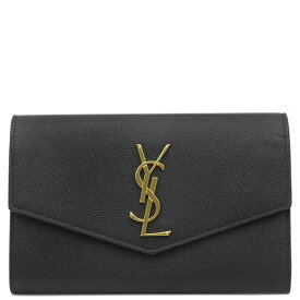 サンローラン SAINT LAURENT 2WAYバッグ アップタウン チェーンウォレット レザー ブラック ゴールド金具 黒 クラッチ ※カードケース欠品 607788 【保存袋】【中古】