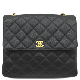 シャネル CHANEL ショルダーバッグ マトラッセ ショルダーバッグ キャビアスキン ブラック ゴールド金具 黒 ココマーク 3******【中古】