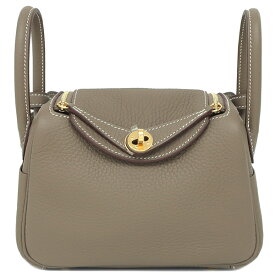 エルメス HERMES ショルダーバッグ リンディ ミニ 20 トリヨンクレマンス エトゥープ ゴールド金具 新品 未使用 グレージュ W刻印（2024年製） 【箱】【中古】