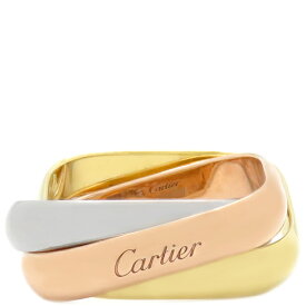 カルティエ Cartier リング 指輪 トリニティ クッション リング クラシック K18WG K18YG K18PG ホワイトゴールドXイエローゴールドXピンクゴールド #50(JP10) 3連 3カラー 8号 【箱】【中古】
