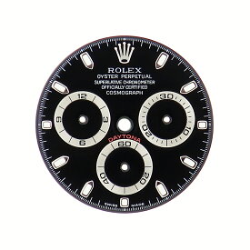 ロレックス ROLEX 腕時計パーツ 純正 ダイアル デイトナ用 ステンレススチール ブラック 116520 文字盤 ブラック 三針 クロノグラフ針 セット 部品 替え 交換 トリチウム 28mm 【中古】