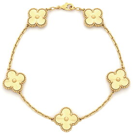ヴァンクリーフアーペル Van Cleef & Arpels ブレスレット ヴィンテージ アルハンブラ ブレスレット K18YG イエローゴールド 750YG 5モチーフ ギヨシェ VCARP3JK00 【箱】【中古】