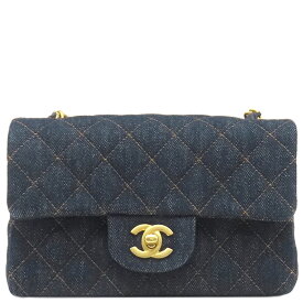 シャネル CHANEL ショルダーバッグ マトラッセ20 デニム ネイビー ゴールド金具 紺 チェーンショルダー A69900 ランダムシリアル 【箱】【中古】