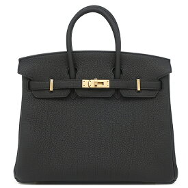 エルメス HERMES ハンドバッグ バーキン25 トゴ ブラック マットゴールド金具 新品 未使用 黒 K刻印（2025年製） 【箱】【中古】