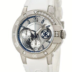 ハリーウィンストン Harry Winston オーシャン スポーツ レディ クロノグラフ OCSACH38ZZ006 純正ダイヤ レディース 腕時計自動巻き シルバー 【中古】