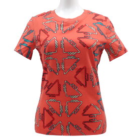 エルメス HERMES 半袖Tシャツ マイクロTシャツ コットン サーモン×マルチカラー 34 グリーン ベージュ 【Tatersales/タッタセール】 【中古】