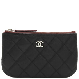 シャネル CHANEL ポーチ クラシック スモール ジップ ポーチ キャビアスキン ブラック シルバー金具 黒 ココマーク マトラッセ A82365 ランダムシリアル 【箱】【中古】