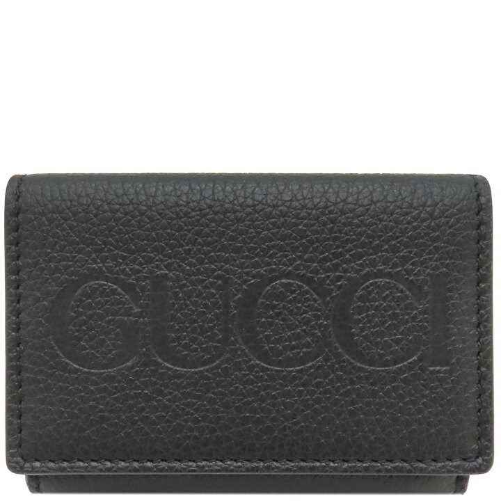 楽天市場】グッチ GUCCI 三つ折り財布 ロゴ ミニ ウォレット レザー  