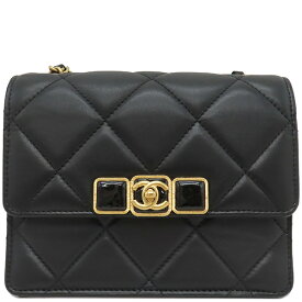 シャネル CHANEL ショルダーバッグ マトラッセ チェーンショルダー ラムスキン ブラック ヴィンテージ金具 黒 ランダムシリアル 【保存袋】【中古】