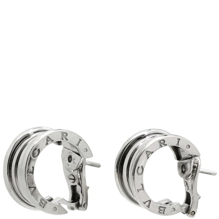 ブルガリ BVLGARI ピアス B-zero1 ビーゼロワン K18WG ホワイト 