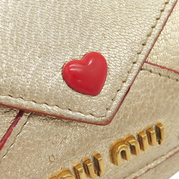 楽天市場】ミュウミュウ MIU MIU 三つ折り財布 MADRAS LOVE マドラス  