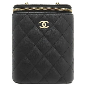 シャネル CHANEL ショルダーバッグ マトラッセ スモール バニティバッグ キャビアスキン ブラック ゴールド金具 チェーンショルダー ヴァニティ 黒 AP1466 ランダムシリアル 【箱】【中古】