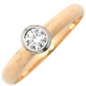 リング 指輪 ダイヤリング K14 ダイヤモンド ゴールド 11.5号【中古】
