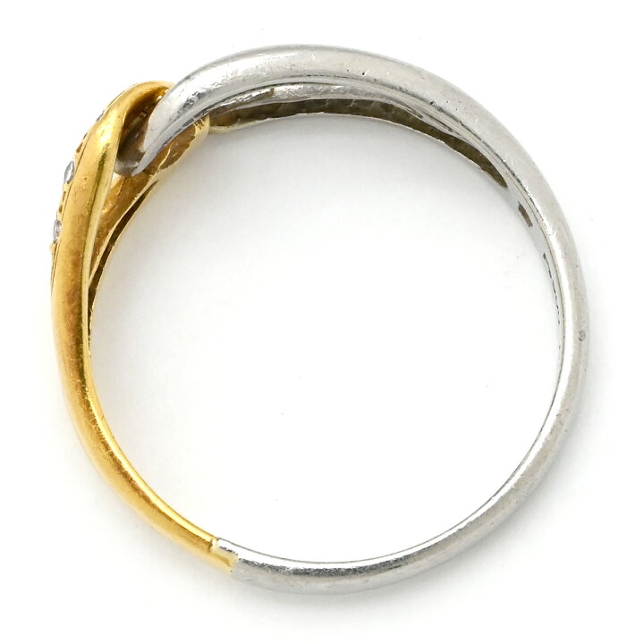 楽天市場】リング 指輪 ダイヤ コンビリング K18YG Pt900 ダイヤモンド  