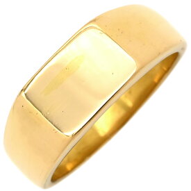 リング 指輪 印台リング イエローゴールド K22YG 22金 917 12.9g 横長角 シンプル 地金 メンズ 18号【中古】