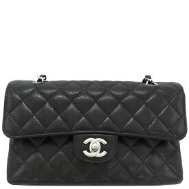 シャネル CHANEL ショルダーバッグ マトラッセ 23 Wチェーン キャビアスキン ブラック シルバー金具 黒 ダブルフラップ ダブルチェーン ランダムシリアル 【箱】【中古】