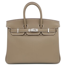 エルメス HERMES ハンドバッグ バーキン25 ヴォースイフト エトゥープ シルバー金具 グレージュ W刻印(2024年製) 【箱】【中古】