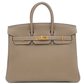 エルメス HERMES ハンドバッグ バーキン25 トゴ エトゥープ ゴールド金具 グレージュ Z刻印 【保存袋】【中古】