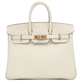 エルメス HERMES ハンドバッグ バーキン25 トゴ クレ ローズゴールド金具 オフホワイト RG PG Z刻印【中古】