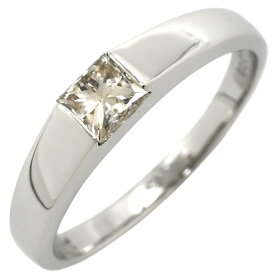 リング 指輪 ダイヤリング プラチナシルバー 1P 1石 1粒 10号【中古】