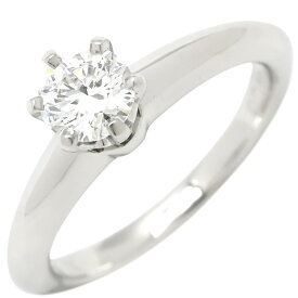 ティファニー Tiffany & Co リング 指輪 ソリティア ダイヤリング プラチナシルバー T＆Co. 一粒 1P 2.5号【中古】