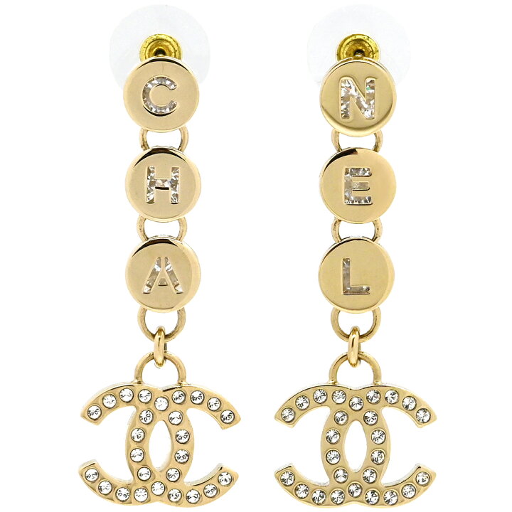 楽天市場】シャネル CHANEL ピアス ココマーク ロゴ ドロップ GP 